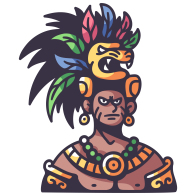 Drawing of an aztec man 